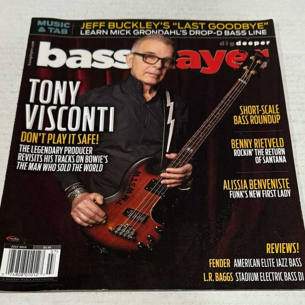 Bass Player Magazine - Tony Visconti / Benny Rietveld - July 2016